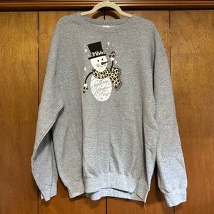 ⭐️ Snowman sweatshirt.  New.  Size 2X